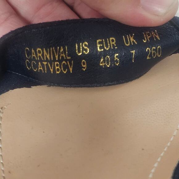 Dream Pairs Carnival Navy Blue Chunky Block Heels Faux Suede Career Party Size 9 - Picture 5 of 5